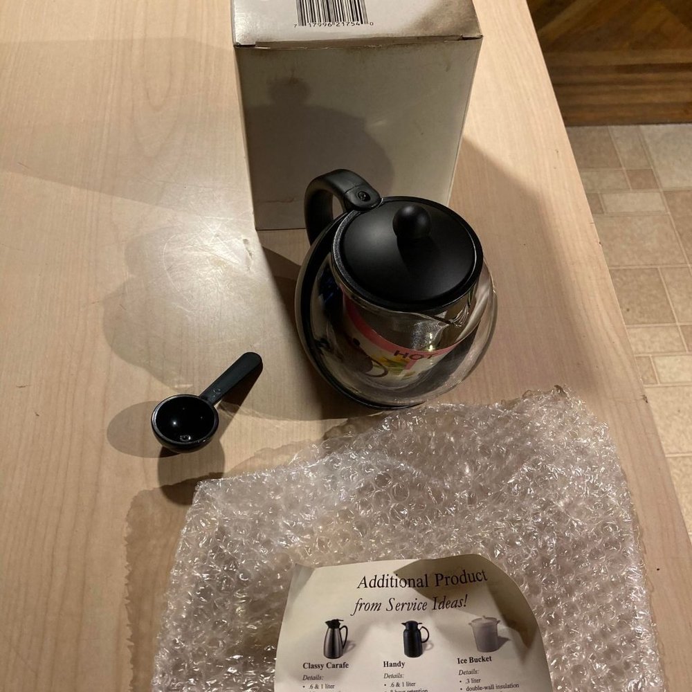 Tea Pot Coffee Pot with Removable Stainless Steel Filter, (3 Cups) teapot boxed
